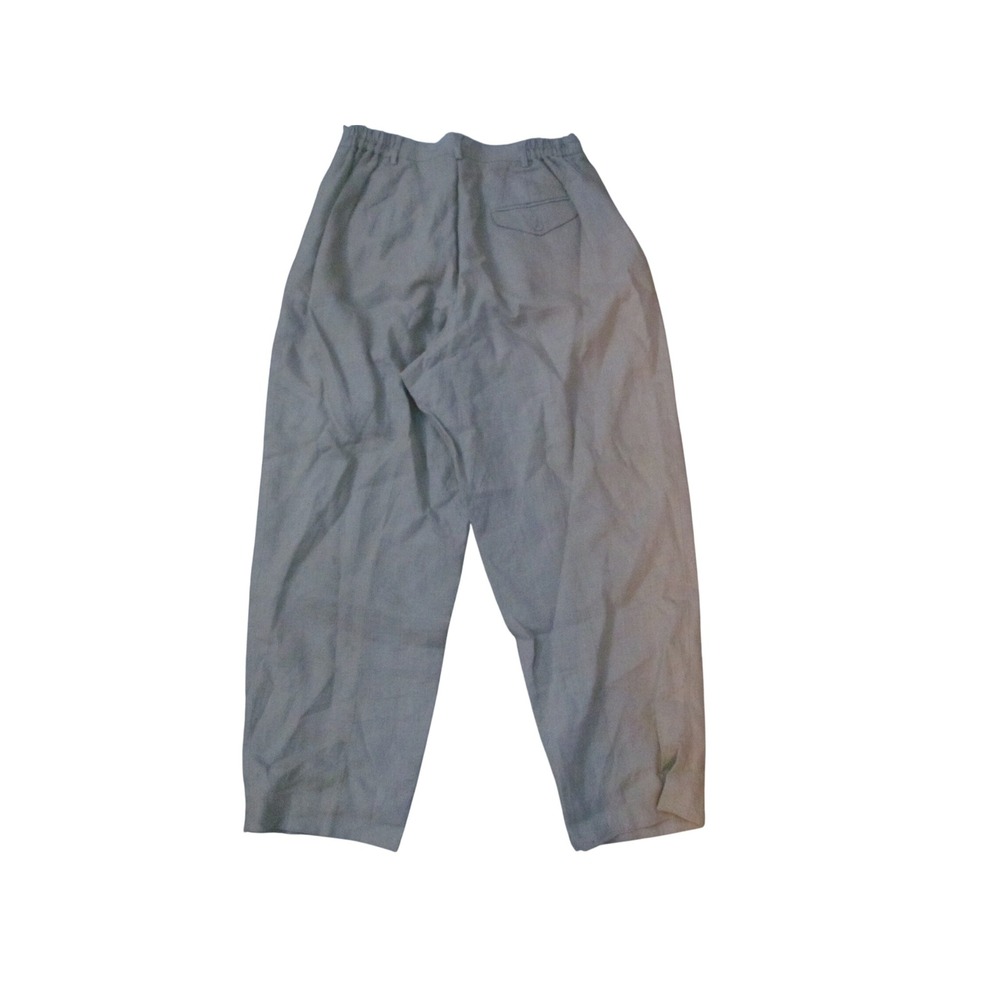 Vintage Preswick & Moore Linen Trousers 16W Beige‎ Pleated High Waist Career